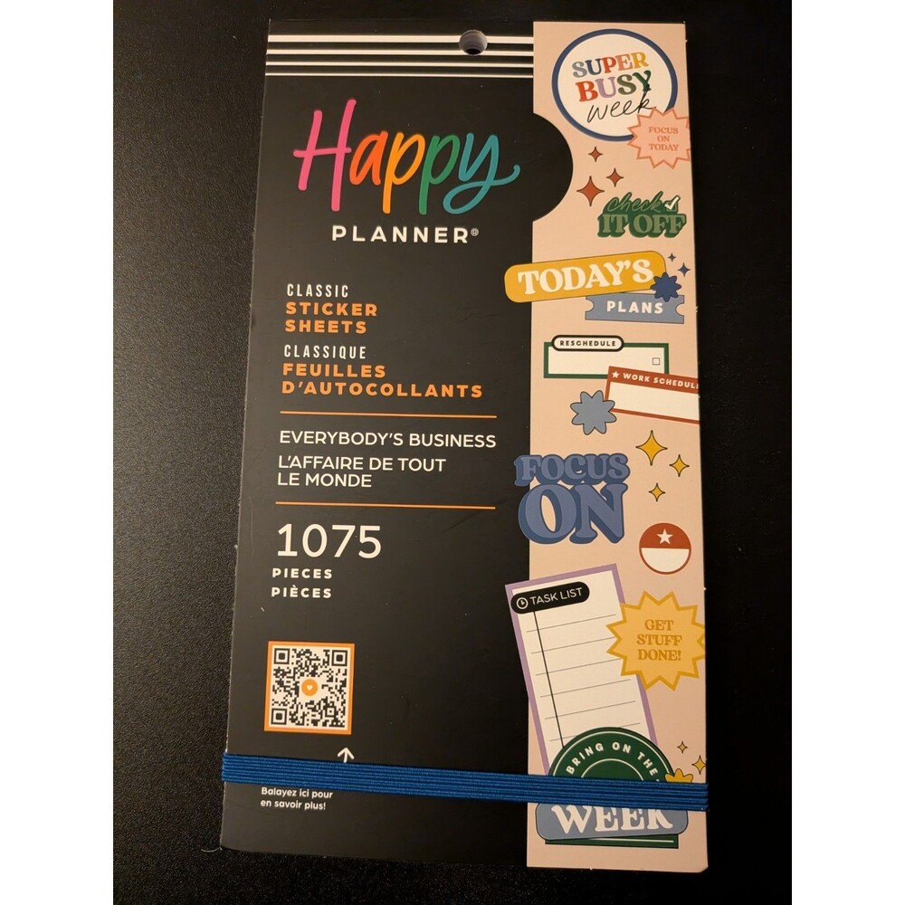 The Happy Planner Everybody’s Business Classic Stickers/1075 Pcs/New